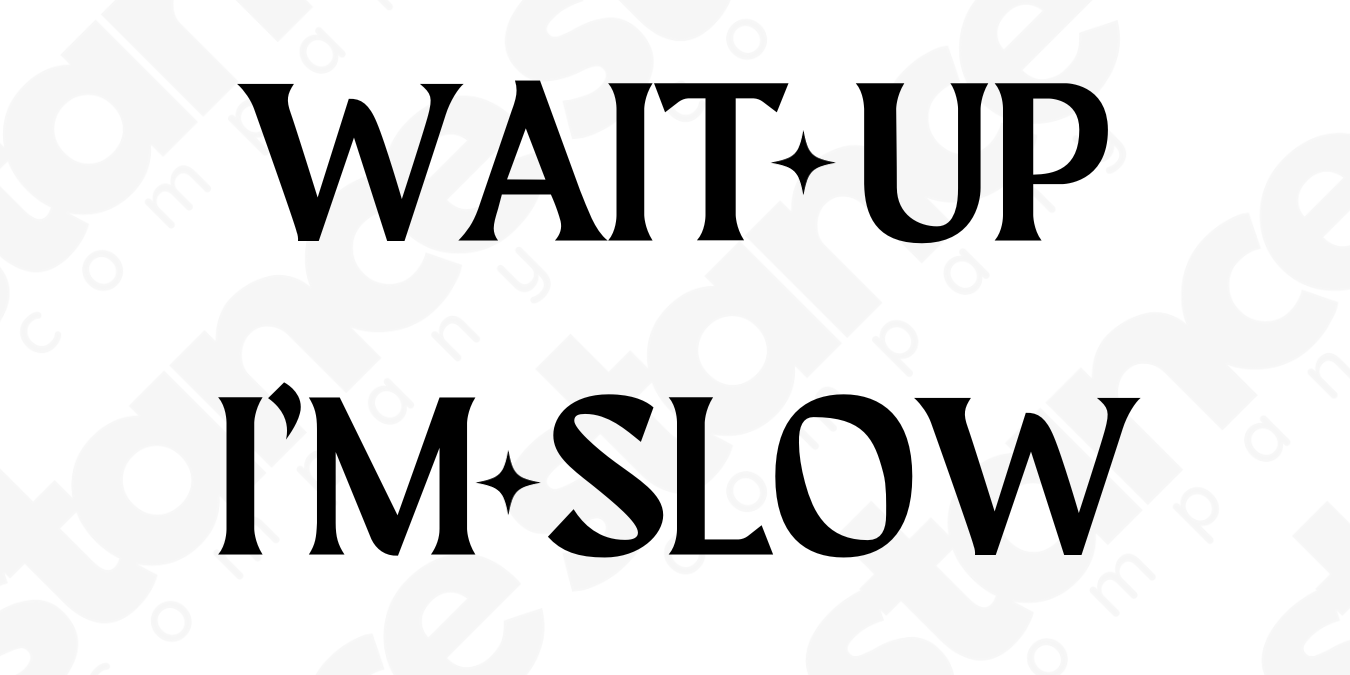 Wait Up I'm Slow Decal